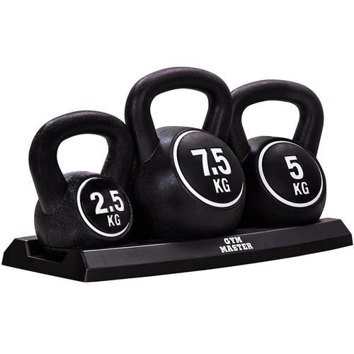 Vinyl kettlebell set 3pc - vinyl,