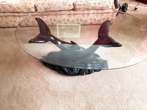Dolphin base glass coffee - dolphin,