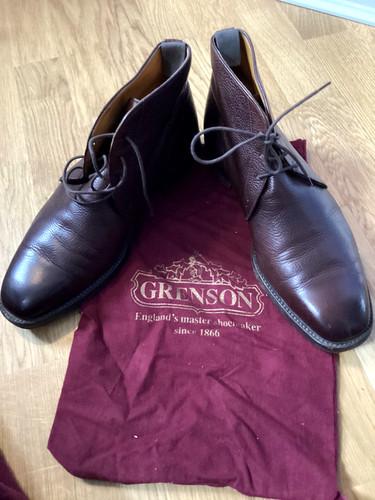 Grenson mens brown leather - brown,