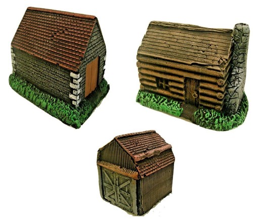Set painted resin - of,