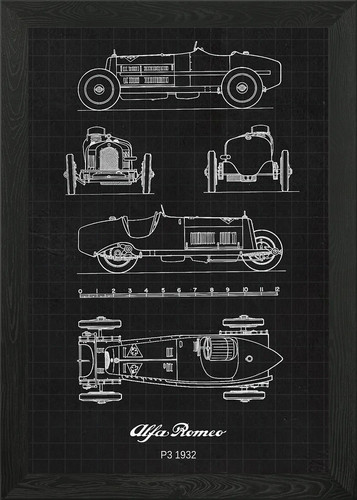 Alfa romeo 1932 framed - p3,