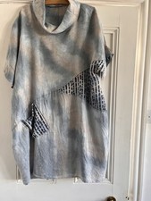 Made italy 100 linen blue - 100%,