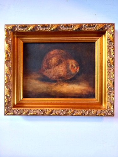 Framed oil board a - framed, of