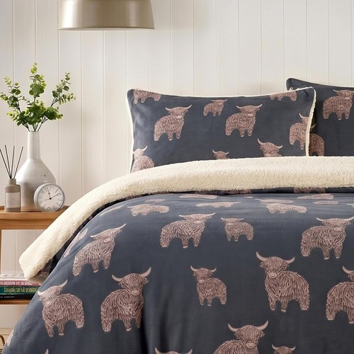 Highland cows teddy fleece - teddy,