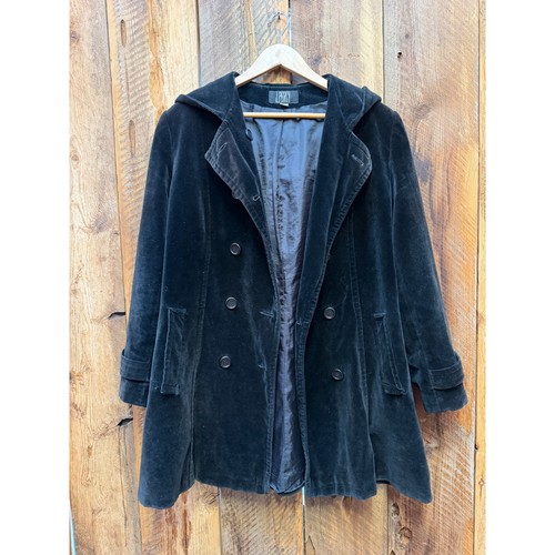 Vintage black velvet - black,