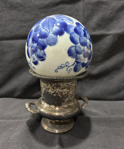 Blue white grape ceramic - blue,