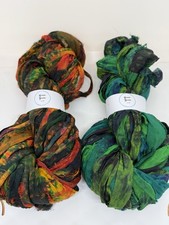 Sari silk ribbon yarn hand - silk, yarn,