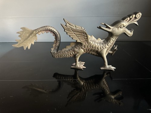 Vintage solid brass dragon - vintage,