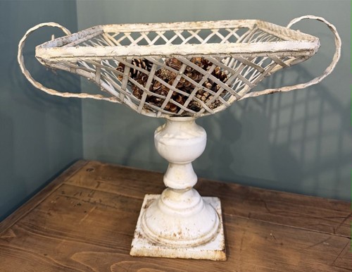 Vintage white wrought iron - vintage,