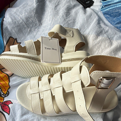 Time hoo white fisherman wedge - hoo,