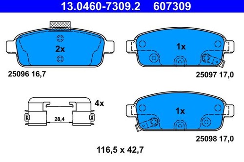 0460 7309 brake - 13.0460-7309.2, set