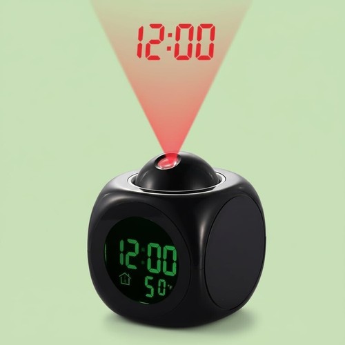 Digital alarm clock projection - alarm,