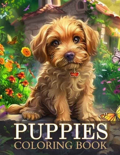 Cute puppies coloring book for - puppies,