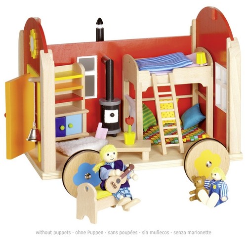 Goki dolls caravan playset - dolls,