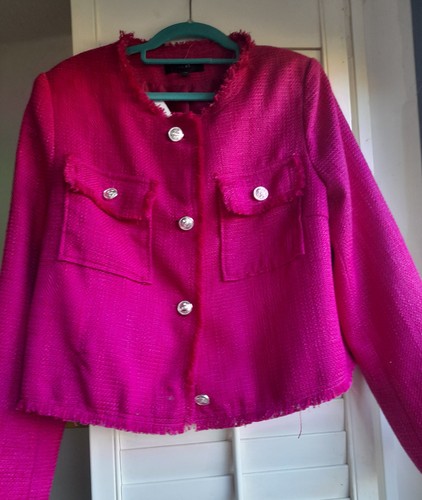 Next cerise textured boucle