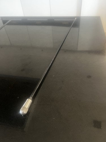 Swagger stick metal both ends - metal,