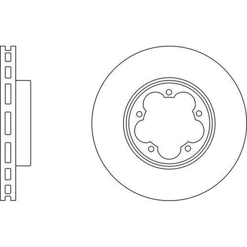 Brake discs vented for ford - 2x,