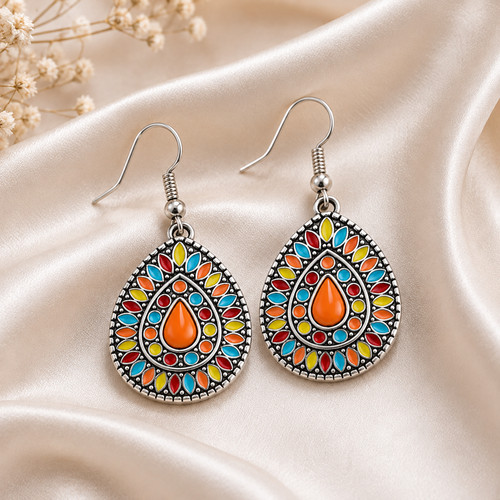 Colorful mosaic teardrop - colorful,