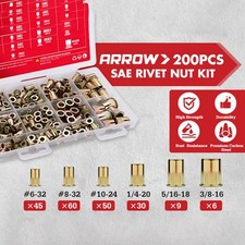 Arrow 200PCS SAE Rivet Nut Kit