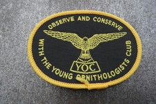 YOC Young Ornithologists Club Woven Cloth Patch Badge (L24S)