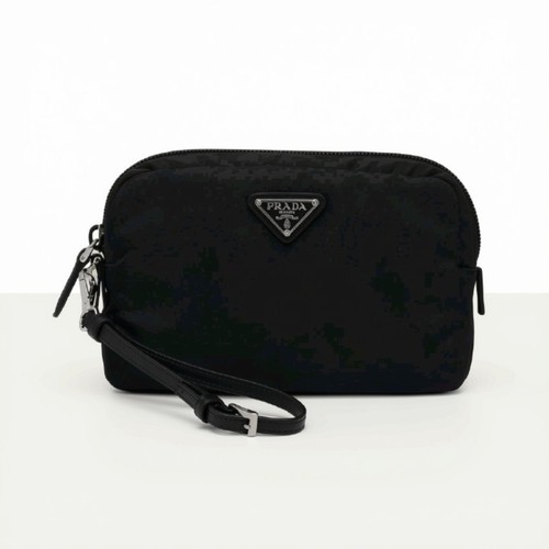 Prada nylon black wristlet - prada,