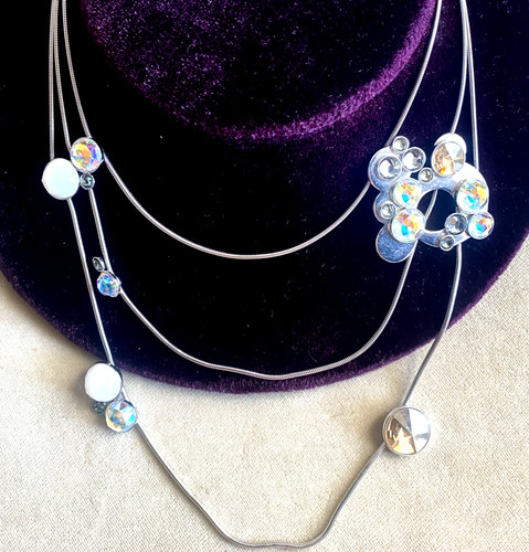 Swarovski signed necklace - signed,