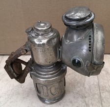 AN ANTIQUE ‘POWELL & HANMER LTD’’NEW SULTAN’ CARBIDE BIKE / MOTORCYCLE LAMP