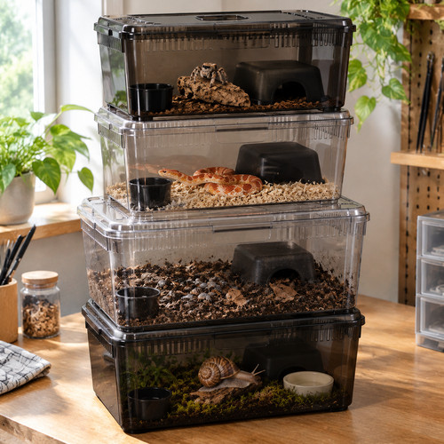 Reptile habitat box dual - habitat,
