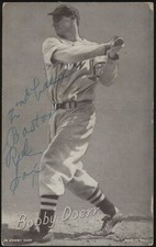 HOF - 'Bobby Doerr' (1947-66) - Baseball Exhibit Card