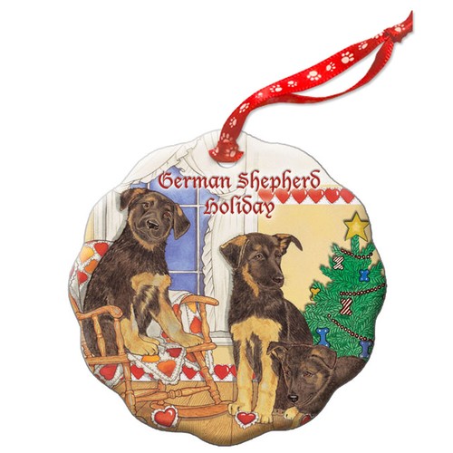 German shepherd pups holiday - german,