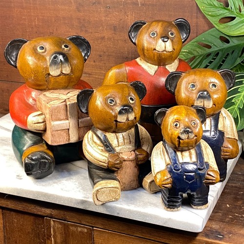 Hand carved wooden bear - hand,