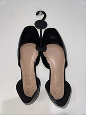 Black Flat Slip On Shoes Cut