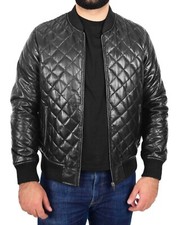 Mens Bomber Leather Jacket