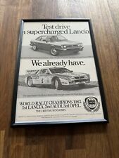 Framed Original Lancia Volumex Coupe Martini Rally Magazine Advert Man Cave