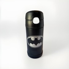 Batman Thermos FunTainer, 12 oz Insulated Kids Water Bottle w/ Built In Straw