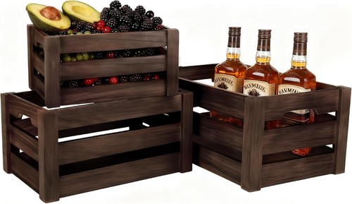 Wooden storage crates set 3 - storage,