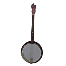 Vintage 4-String Banjo with Sunburst Back For Restoration or Display Pre-Owned 