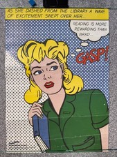 1990 National Book Council 'pop art' style poster/Roy Lichtenstein