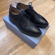 Thom Browne Classic Longwing Brogues Pebble Grain Rubber soles UK 8 EU42 US9