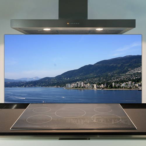 Glass kitchen splashback tile - glass,