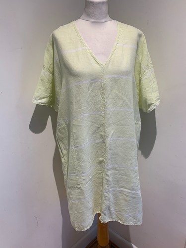 Oska yellow linen dress - yellow,
