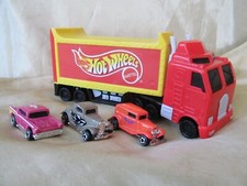 McDonalds Happy Meal Toy Hot Wheels 1998 Transporter Lorry & 3 x Cars Vehicles