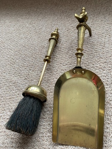 Vintage brass fire side - vintage,
