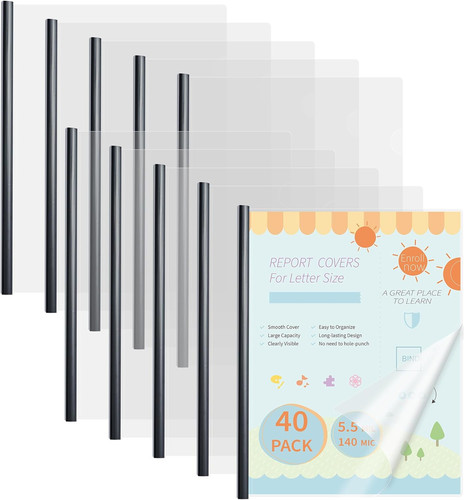 Pack clear report covers - 40,