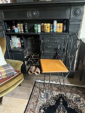 Folding Metal & Wood French Barstool