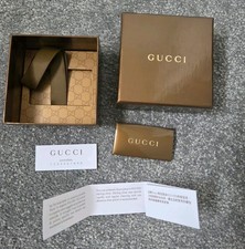 GUCCI Brown Jewellery Box Care Card 8x8x3.5cm approx Authentic 