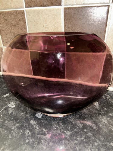 Plum glass vase - plum,