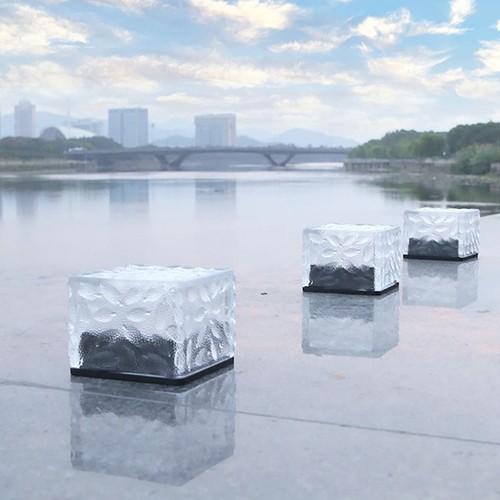 Solar glass brick light - solar,