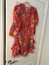 Zara Basic Red Floral Playsuit