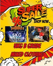 5Kg B Grade Mixed Sizes Clothing Cheap Bundle Ladies Men’s Kids Job Lot reseller